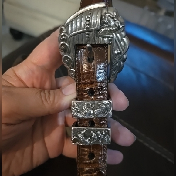 Brighton Museum Collection Women’s Noah’s Ark Brown Leather Belt Size Medium main image 10